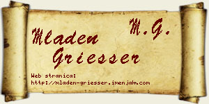 Mladen Griesser vizit kartica
